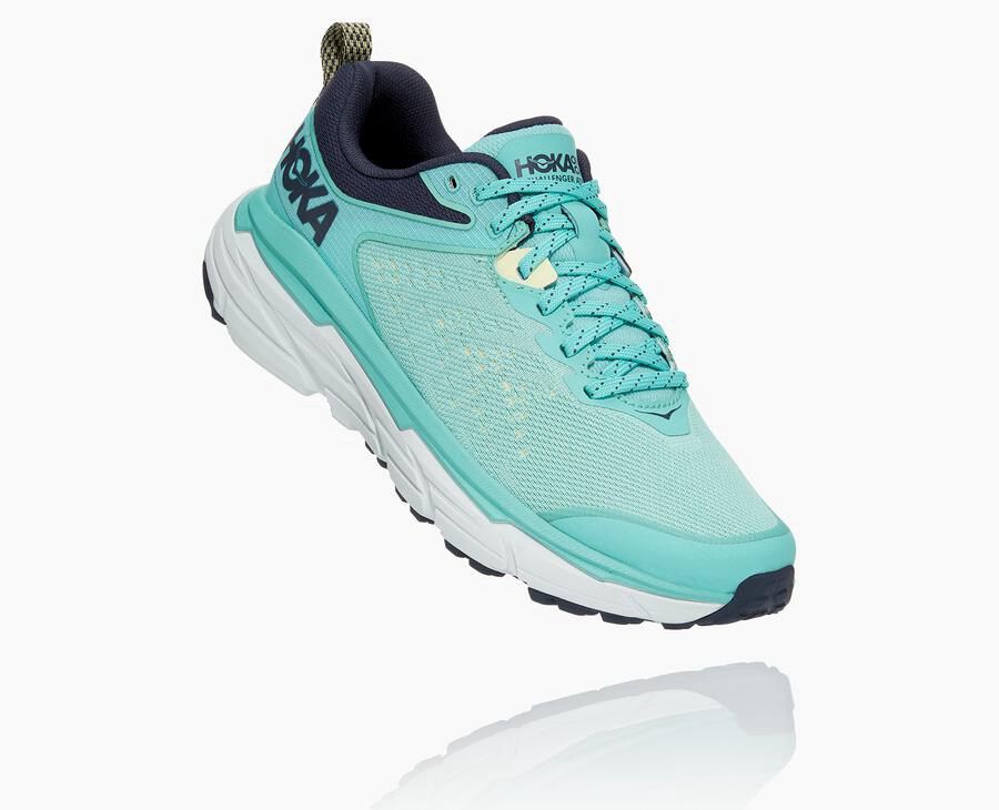 Tenis Hoka One One Trail Mujer Azules/Blancos - Challenger Atr 6 - WOEZ39614